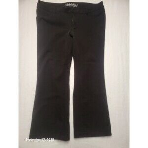 Faded Glory Pants Women's Plus Petite Sz. 18WP Black Cotton Blend Straight Leg